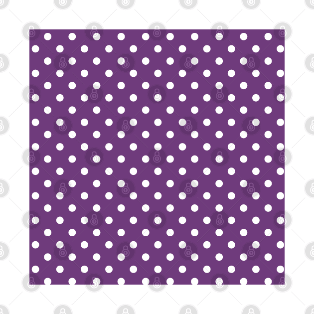 Violet and White Polka Dots Seamless Pattern 015#002 by jeeneecraftz
