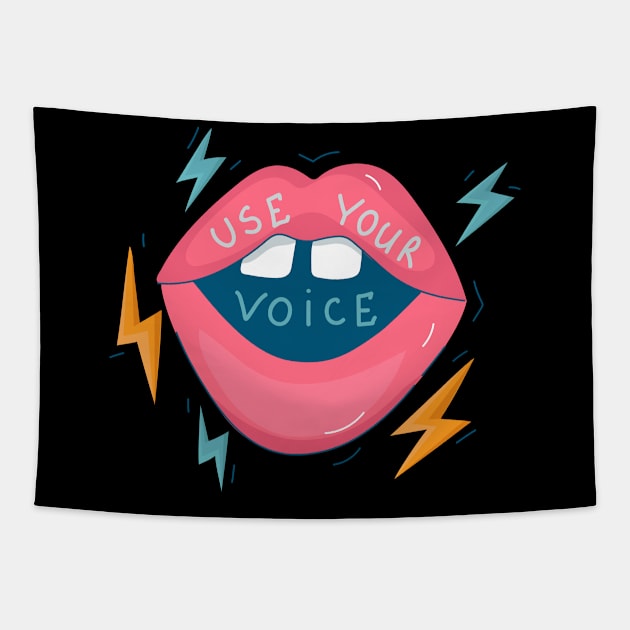 Use Your Voice Tapestry by Fit-tees