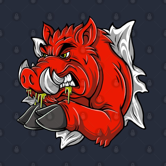 Red pig by DMD Art Studio