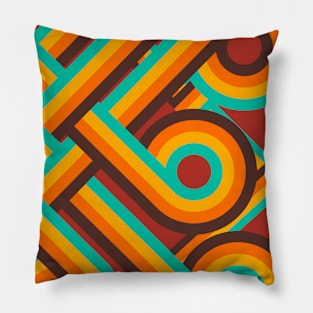 Retro Lines Patterns Pillow