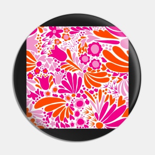 Fruit salad flowers retro Pin