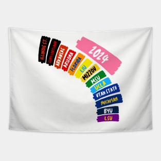 2024 Queer Team Rainbow NCAA Gymnastics Tapestry