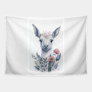 Lama Watercolor Tapestry