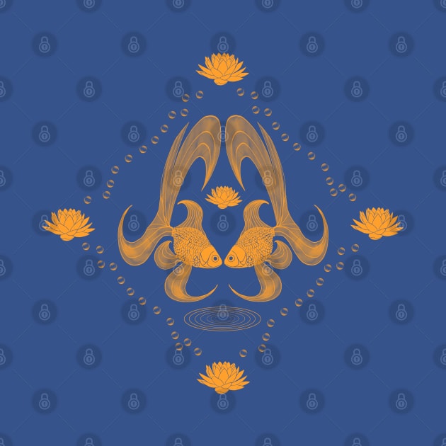 Goldfish Damask by ahadden