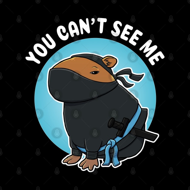 You can't see me Capybara Ninja Costume by capydays