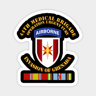 Grenada - 44th Med Bde Operation Urgent Fury w Svc Ribbons Magnet