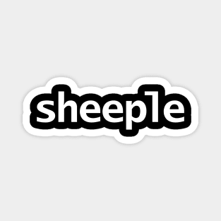 Sheeple Funny Typography White Text Magnet