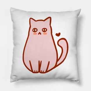 Pink Meow Blushing Pillow