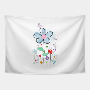 Floral abstract illustration Tapestry