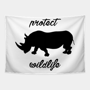 protect wildlife - rhino Tapestry