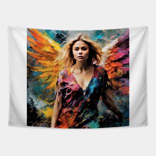 Chloë  Moretz in action as an angel Tapestry