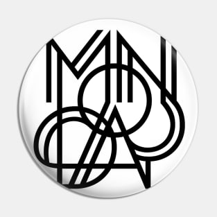 Monday lettering Pin