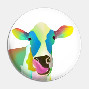 Colorful Cow Pin