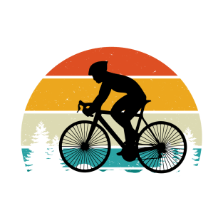 Cyclist vintage retro sunset style T-Shirt