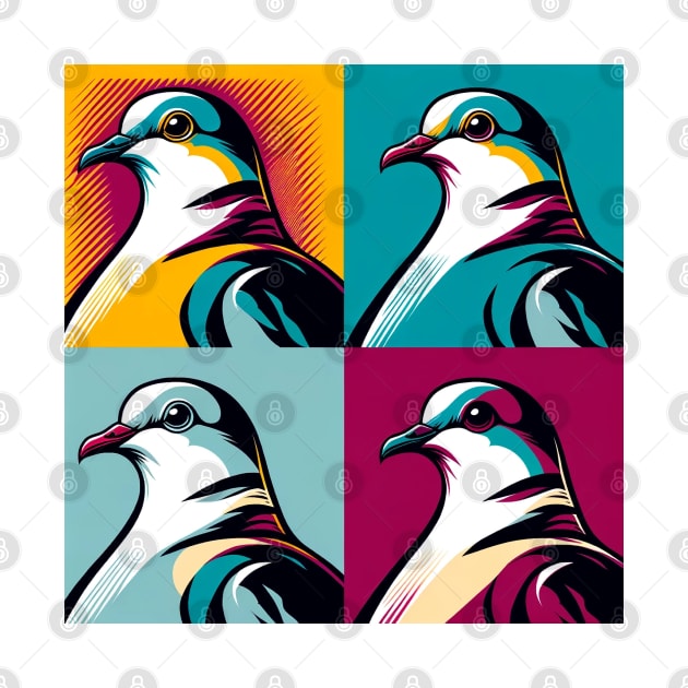 Pop Ring-Necked Dove Art - Cool Birds by PawPopArt