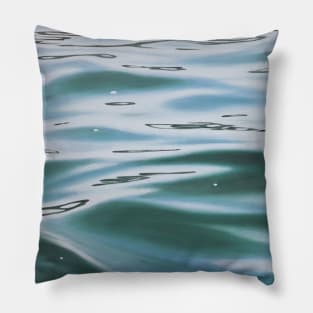 Fate circle - water, lake, ocean tondo painting Pillow