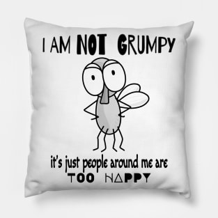 funny grumpy mood Pillow