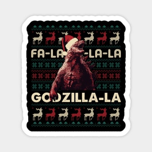 Christmas Godzilla Magnet