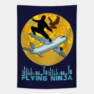 Flying Ninja - Funny Ninja Tapestry