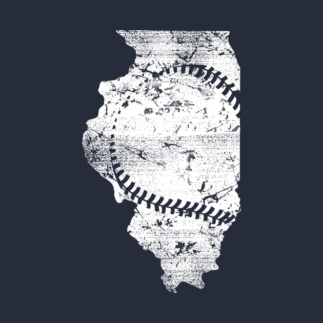 Illinois with Baseball Strings by DMaciejewski