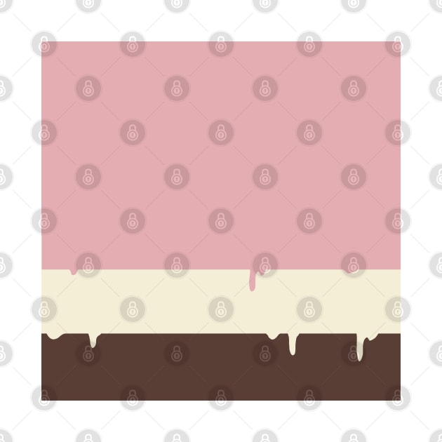 Melted Neopolitan Ice Cream Stripe Pattern by Sunny Saturated