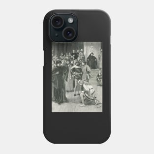 Joan of Arc kneeling before Charles VII Circa 1429 Phone Case