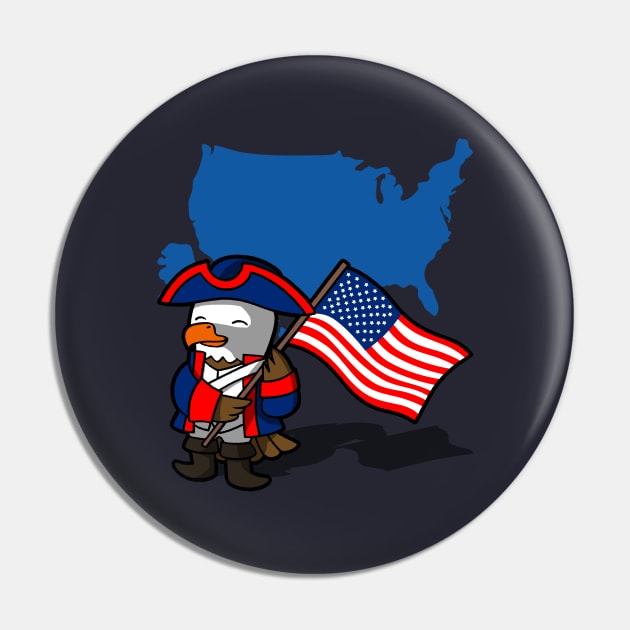 Proud American 4th Of July Cute Patriotic American Eagle Independence Day Pin by BoggsNicolas