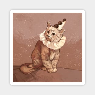 Old Timey Clown KItty Magnet