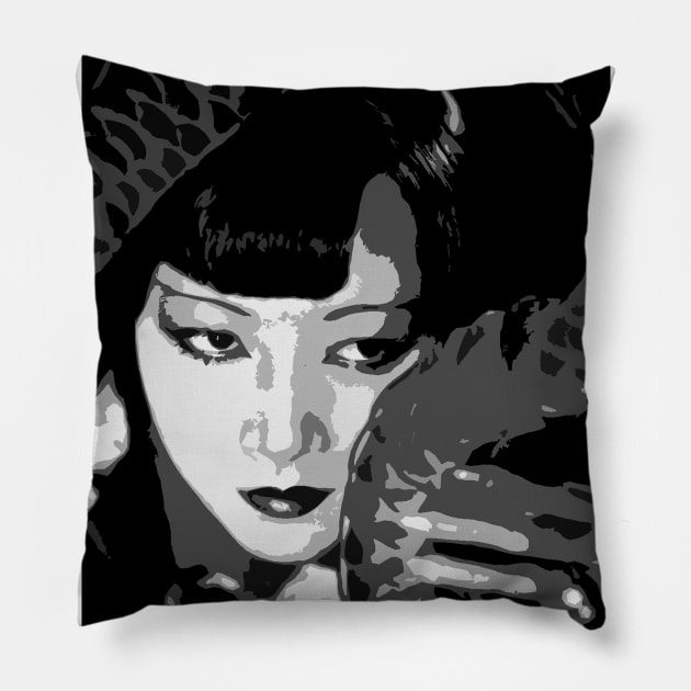 DUAGHTER OF THE DRAGON BW Pillow by JerryGranamanPhotos71