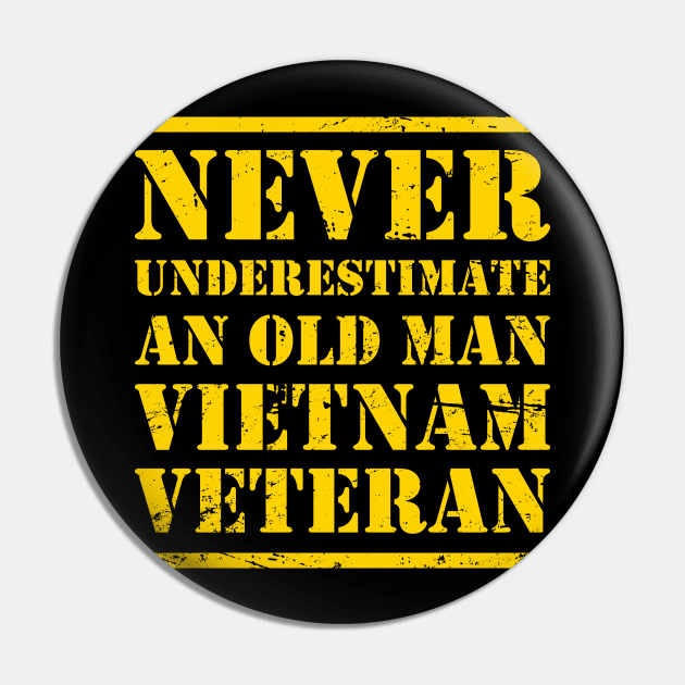 Old Man Vietnam Veteran Pin by MeatMan