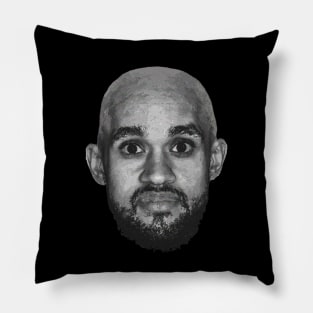 Bald Derrick White Funny Vintage Face Pillow