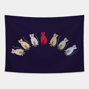 Magentaverse Cats Rainbow Animals Tapestry