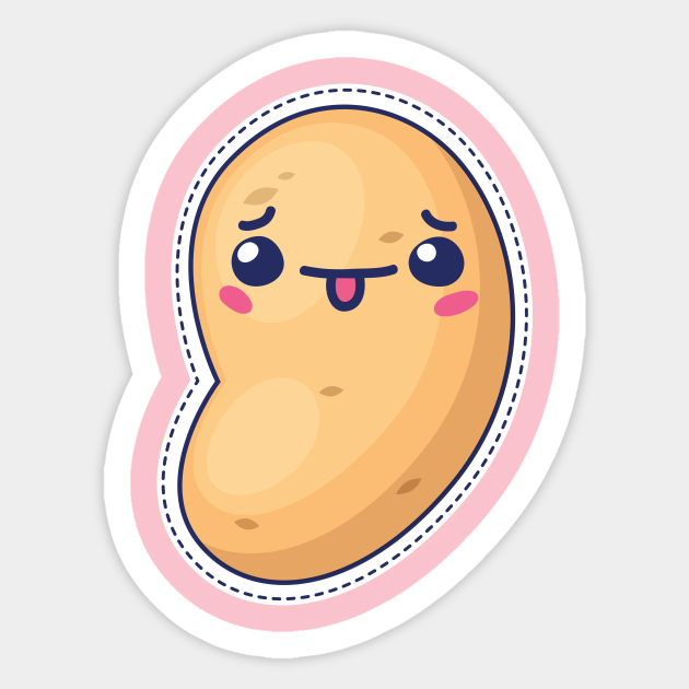 Cute Japanese Potato Anime Style Kawaii Food Kawaii Potato Sticker Teepublic We will try our best to be as fun and. cute japanese potato anime style kawaii food