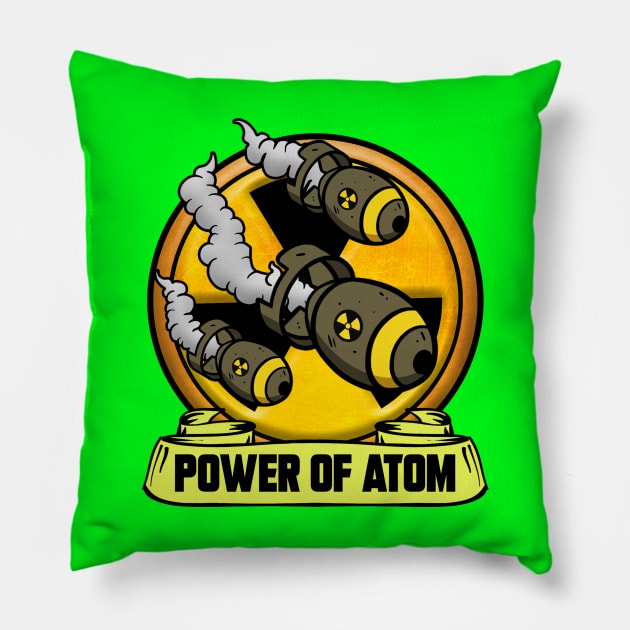 THE POWER OF ATOM Pillow by theanomalius_merch