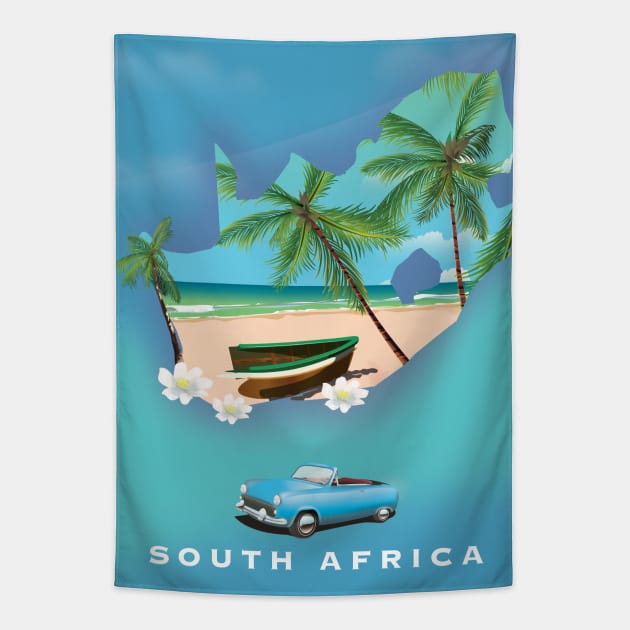 South Africa Map Tapestry by nickemporium1