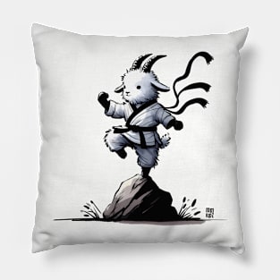 Cute Kung Fu Goat Kids Graphic Tee | Cool, Martial Arts Warrior Pillow