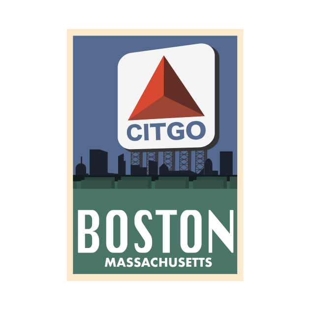 Boston Travel Poster 5 by Rosemogo