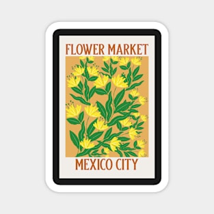 Mexico City Botanical Flower Market Magnet