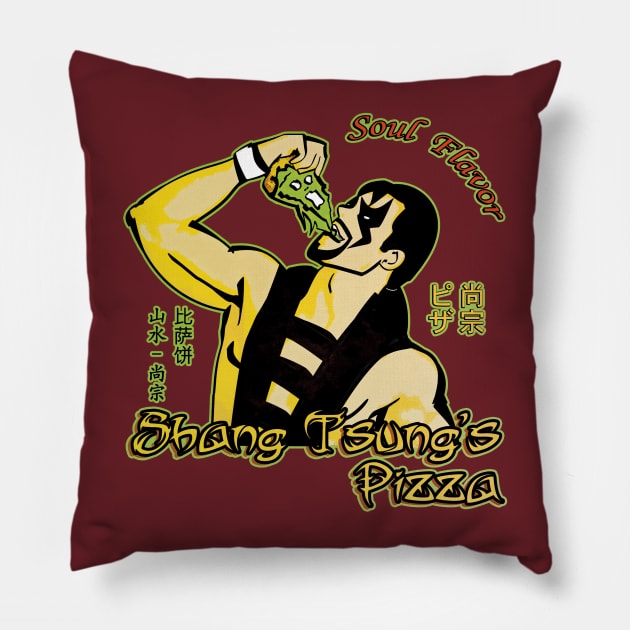 Shang Tsung's Pizza Pillow by rodmarck