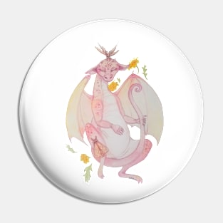 Pink Sleeping Dragon Pin