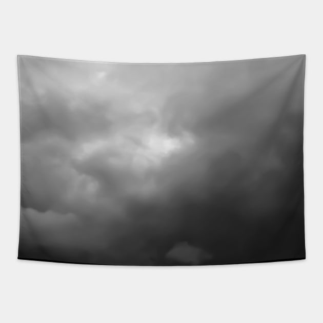 Dark grey sky rainy clouds. Tapestry by FOGSJ