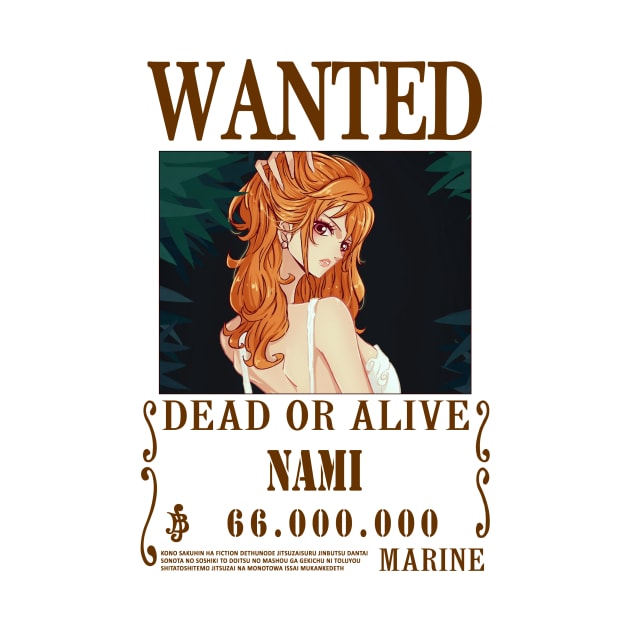 Nami One Piece Wanted by Teedream