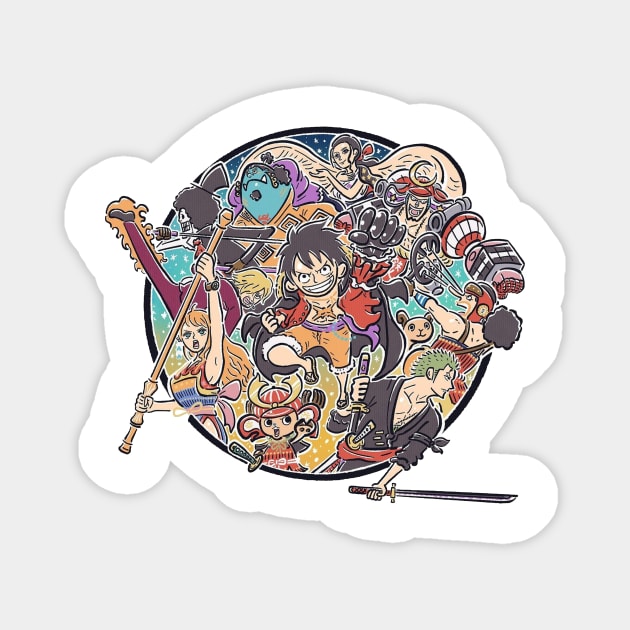 one piece Magnet by i want money
