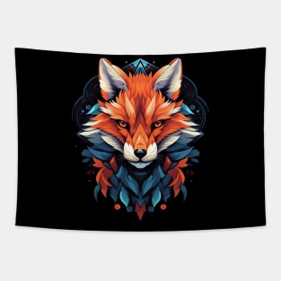 Colorful Fox Mandala Tapestry