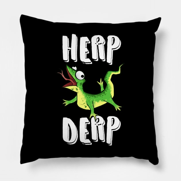 Herp Derp Lizard Pillow by Eugenex