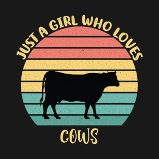 Cow Shirt, Just a Girl Who Loves Cows Shirt, Girls Cow Shirt, Women Cow Shirt, Cow Birthday, Cow Gifts, Cute Cow, Floral Cow, Dairy Cow Kids T-Shirt