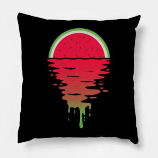 Watermelon 80s Style Sunset Pop Art T-Shirt Pillow