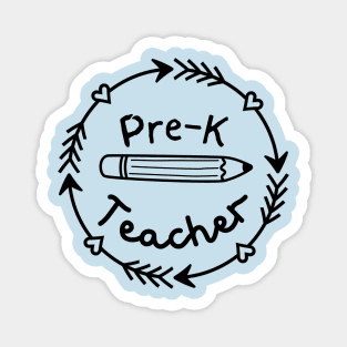 Pre-K Teacher Logo Badge Design Magnet