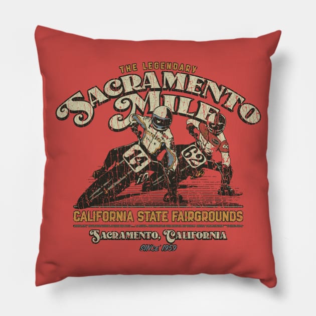 The Legendary Sacramento Mile 1959 Pillow by JCD666