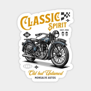 Classic Spirit – Vintage Motorcycle Design Magnet